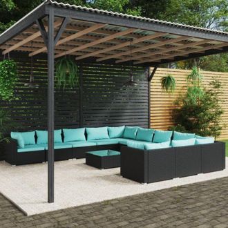 vidaXL Furniture Limited - Set De Muebles De Jard&iacute;n 12 Pzs Y Cojines