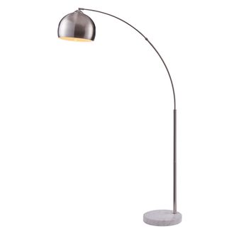 Teamson Home Teamson Home - Arquer L&aacute;mpara Arco Led De Pie De N&iacute;quel Con Base De M&aacute;rmol Vn-l00010bn-eu