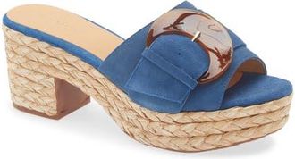 Chocolat Blu Garlyn Platform Sandal in Navy Suede at Nordstrom, Size 8.5
