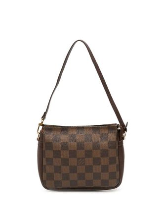 Louis Vuitton 2003 Damier Ebene Trousse Pochette handbag - women - Fabric/Calf Leather/Leather - One Size - Brown