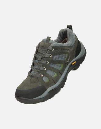 Mountain Warehouse Mens Mountain Warehouse Mens Field Extreme Suede Waterproof Walking Shoes - Grey - Size: 11.5