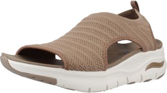 Skechers Womens Arch Fit-Darling Days Sneaker, Mocha Mylar Knit, 7 UK