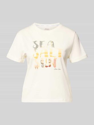 Marc Cain T-Shirt mit Motiv-Print in Offwhite, Gr&ouml;&szlig;e 34