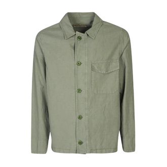 Original Vintage Cotton Blend Hemp Work Jacket - male - Original Vintage - Casual Shirts - Green - 3XL - Shirts