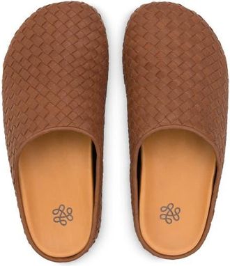 The Sak Bolinas Leather Woven Clog in Cognac Woven at Nordstrom, Size 10