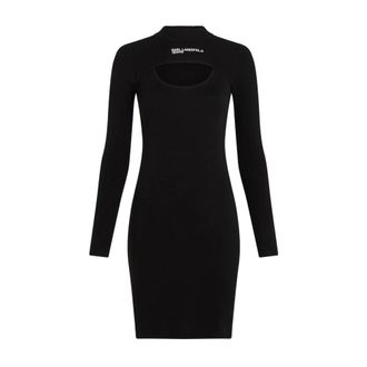 Karl Lagerfeld Knitted Dresses, female, Black, Size: XS Abito