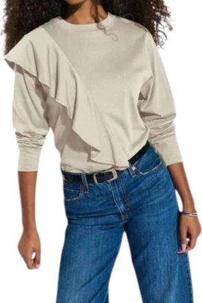 Nation Ltd Farrah Flounce Top In Parchment