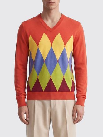 Ballantyne Pullover Ballantyne in cotone e cashmere con motivo a rombi