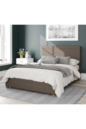 Aspire Home Accents Garland Upholstered Ottoman Storage Bed, Malham Weave Fabric in Cream | Size: Super King