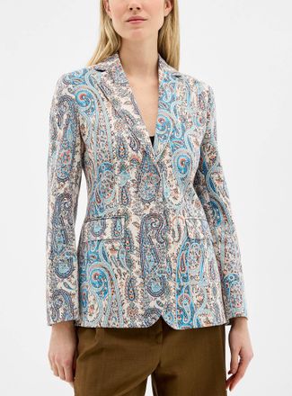 Etro Womens Paisley jacquard fitted jacket