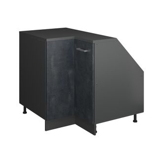 Vicco Armario Para Techo Inclinado Armario De Esquina Rion, Hormig&oacute;n Negro, 75.6 X 81.6 Cm Con 1 Puerta, Carcasa Del Armario 60 Cm De Profundidad, Vicco