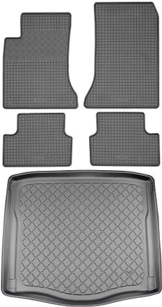 OEM Juego De Alfombrillas De Goma Para Coche Y Alfombrilla Para Maletero Para Mercedes Cla C117 Coup&eacute; (5 Puertas) De Marzo De 2013 A Marzo De 2019