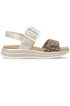 Remonte Womens Jocelyn 53 Sandal In Leo Beige/ Muschel