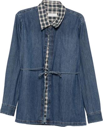 Dries Van Noten Cavynne Den Tie-fastening Denim Jacket