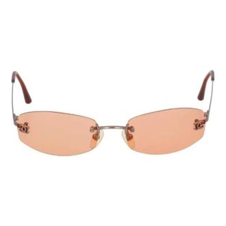 Chanel Pre-owned Accessories, female, Orange, Size: ONE SIZE Pre-owned Frameless Sunglasses