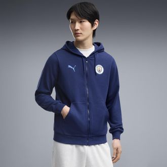 Puma Giacca con cappuccio Manchester City ftblCulture da uomo, Abbigliamento, Blu, XXL