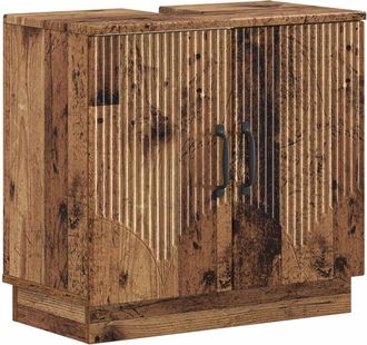 vidaXL Mueble De Lavabo Para Ba&ntilde;o Hoorn Madera Envejecida Vidaxl
