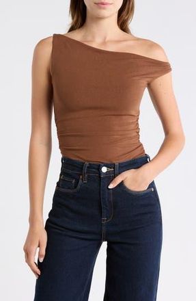 Blu Pepper Off The Shoulder Top in Brown at Nordstrom Rack, Size Medium