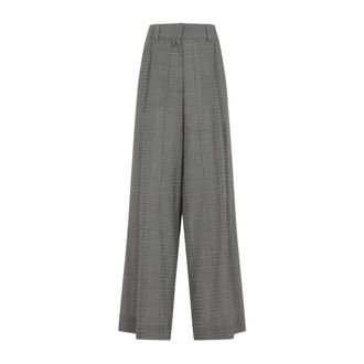 Dries Van Noten Broeken, Dames, Grijs, XS, Wol, Podium Pant