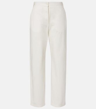 The Row Fael cotton poplin straight pants