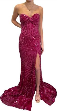 Jovani Elizabeth Long Formal Prom Dress Gown In Purple
