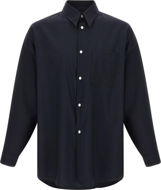 Marni Blue Tropical Wool Shirt