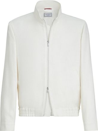 Brunello Cucinelli Outerwear jacket with stand collar in Off-White at Nordstrom, Size 46 It