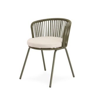 Koketto Home Silla de exterior verde con cojin