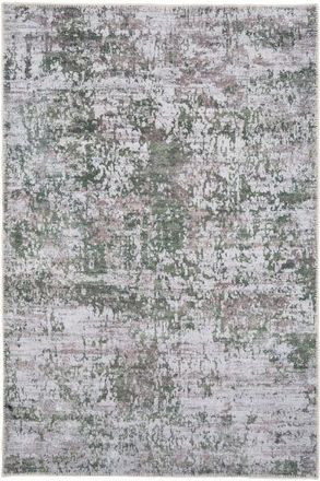 Kukoon Silver Grey Green Distressed Abstract Non Slip Washable Low Pile Rug | Size: 160 cm x 230 cm