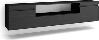 Skraut Home Skraut Home - Mueble Tv, Televisi&oacute;n, Muebles De Sal&oacute;n, Almacenaje, 200x45x35cm, Para Tv Hasta 80, Colgado, Suspendido, Estilo Moderno, Negro