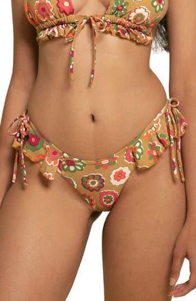 Montce Swim Uno Ruffle Bikini Bottoms in Mazzy Floral at Nordstrom Rack, Size Large