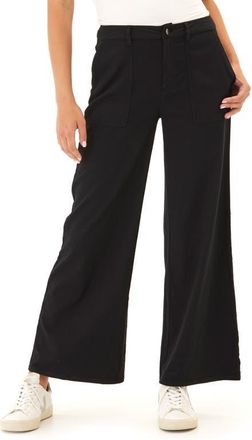 Threads 4 Thought Pamela Stretch Twill Wide Leg Pants in Black at Nordstrom, Size X-Large