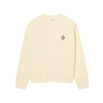 Lacoste Sweatshirts, male, Beige, Size: XL Double-Faced Piqu&eacute; Sweatshirt