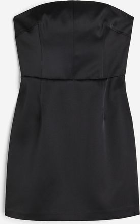 H&M Mini-Bandeaukleid - Schwarz