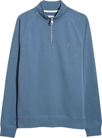 Farah Heren Quarter Zip Sweatshirt (Blauw)