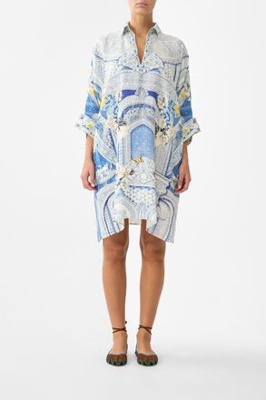 Camilla Wide Body Collared Kaftan in De Nada Granada at Nordstrom, Size X-Large
