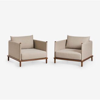 Sklum Sklum - Pack De 2 Sillones De Jard&iacute;n En Madera De Acacia Olivia