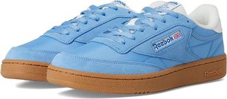 Reebok Lifestyle Club C 85 Shoes Essential Blue/Chalk/Gum : Mens 10.5 - Womens 12 Medium, Leather
