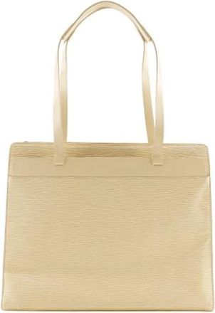 Louis Vuitton Tweedehands leren Louis Vuitton tassen - Dames - Vintage Handtas - Beige - ONE Size - Vintage
