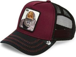 Goorin Brothers The Boss Gorilla Patch Snapback Trucker Hat in Wine at Nordstrom Rack