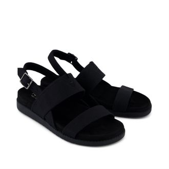Toms Toms Marin Slingback Canvas Womens Black Sandals - Size UK 8