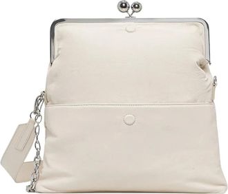 Max Mara Tassen, Dames, Wit, ONE Size, Leer, Pasticcino Bag