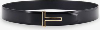Tom Ford Cintura in pelle con fibbia logo in metallo - TOM FORD - gender_Man