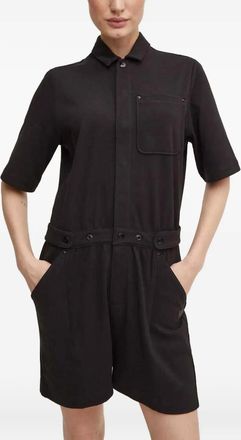 G-Star buttoned pocketed playsuit - women - Organic Cotton - S - Black