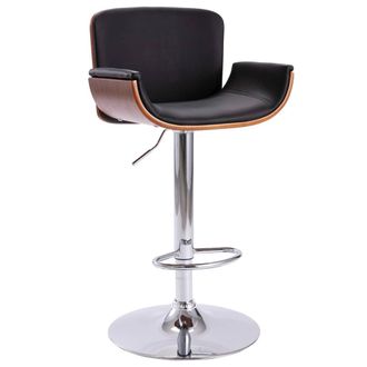 vidaXL Taburete De Cocina Cuero Sint&eacute;tico Negro Vidaxl