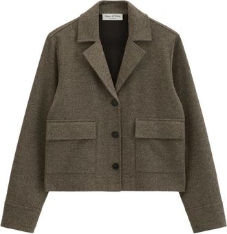 Marc O'Polo Jersey Blazer - Dames - Blazers - Bruin - S - Katoen - Jassen