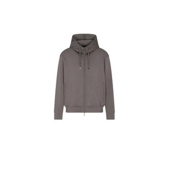 A|X Armani Exchange Hooded Zip-up Sweatshirt - Heren - Vesten met rits - Grijs - XS - Katoen - Hoodies & sweatvesten