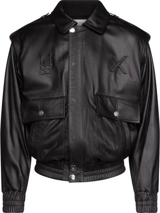 Ludovic de Saint Sernin Giacca Robert in pelle - Nero