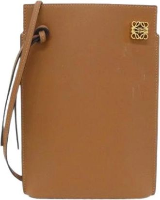 Loewe Pre-owned Schoudertas - Dames - Vintage Schoudertas - Bruin - ONE Size - Leer - Vintage