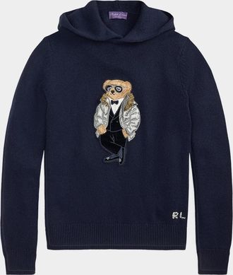 Ralph Lauren Men & apos;s Polo Bear Cashmere Hooded Sweater